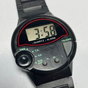 WF-976/21006 talking vintage watch, new battery, rubber strap, retro digital